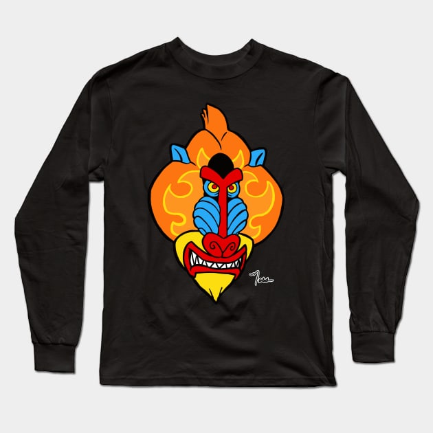 Bad Ass Baboon Long Sleeve T-Shirt by NESSHEAD